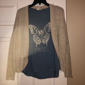 Cardigan/ tank top combo